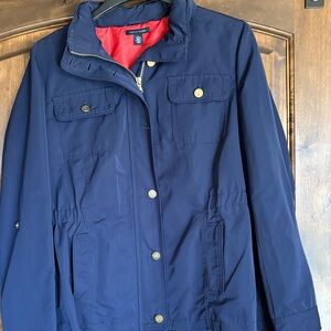 Tommy Hilfiger Navy Utility Jacket with Red Accents